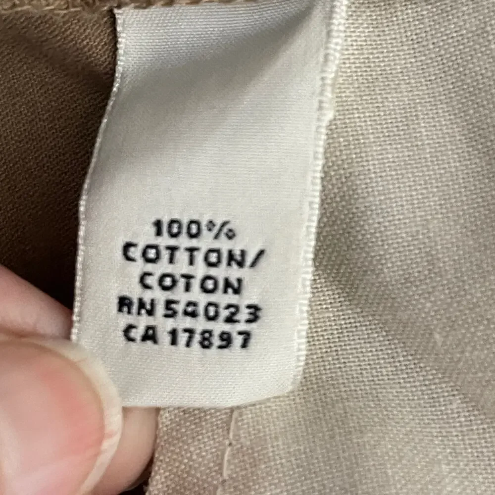 Banana Republic Khaki Chinos Wide Leg Dark Tan 10 NEW